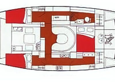Interior layout of the prout 37 snowgoose
